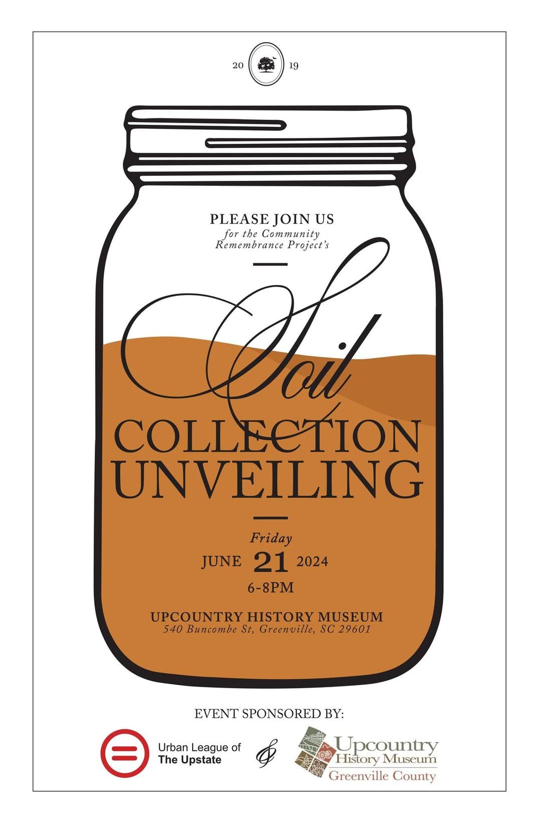Image with event details - June 21, 6-8 PM Soil Collection Unveiling at Upcountry History Museum
