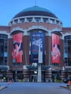 Image of conference entrance and Facing Race bann